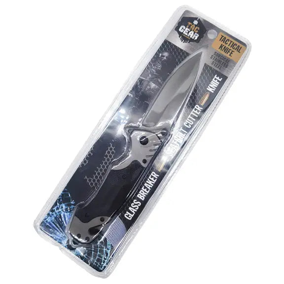 Pocket Knife with Belt Cutter - 6 Pieces Per Retail Ready Display 23148 TAC GEAR