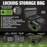 Smell Proof Canvas Lock Bag with Tool Organizer - 4 Pieces Per Retail Ready Display 23318 SMOKEZILLA