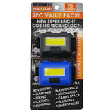 Headlamp LED Flashlight 2 Pack - 6 Pieces Per Retail Ready Display 23389 ROUGHNECK