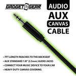 Auxiliary Audio Cable 7FT - 12 Pieces Per Retail Ready Display 23496 GADGET GEAR