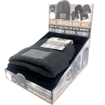 Patriotic Cuffed Knit Hat Beanie with Tac Gear Patch - 6 Pieces Per Retail Ready Display 23504 TAC GEAR