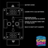 LED Light Switch with Magnets - 6 Pieces Per Retail Ready Display 23692 CAR VIBEZ