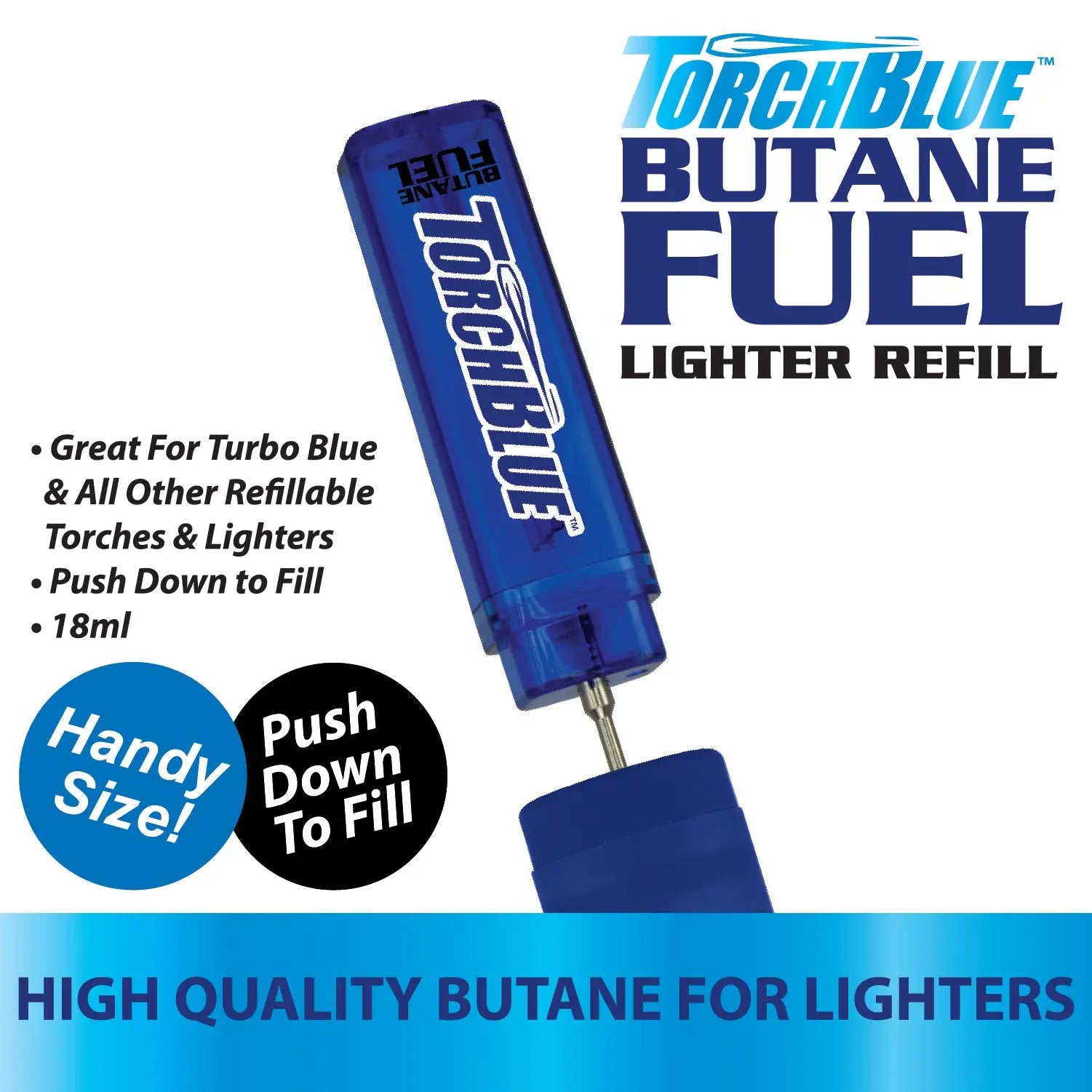 18ML Bulk Torch Blue Butane Refill - 12 Pieces Per Retail Ready Display 24701 TORCH BLUE