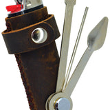 Leather Lighter Case With Tools  - 6 Pieces Per Retail Ready Display 25592 SMOKEZILLA
