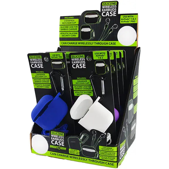 Earbud Case Silicone Assortment - 8 Pieces Per Retail Ready Display 88304 GADGET GEAR