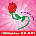Valentine's Day Rose Plush Assortment Floor Display - 48 Pieces Per Retail Ready Display 88348 KIPP BROTHERS