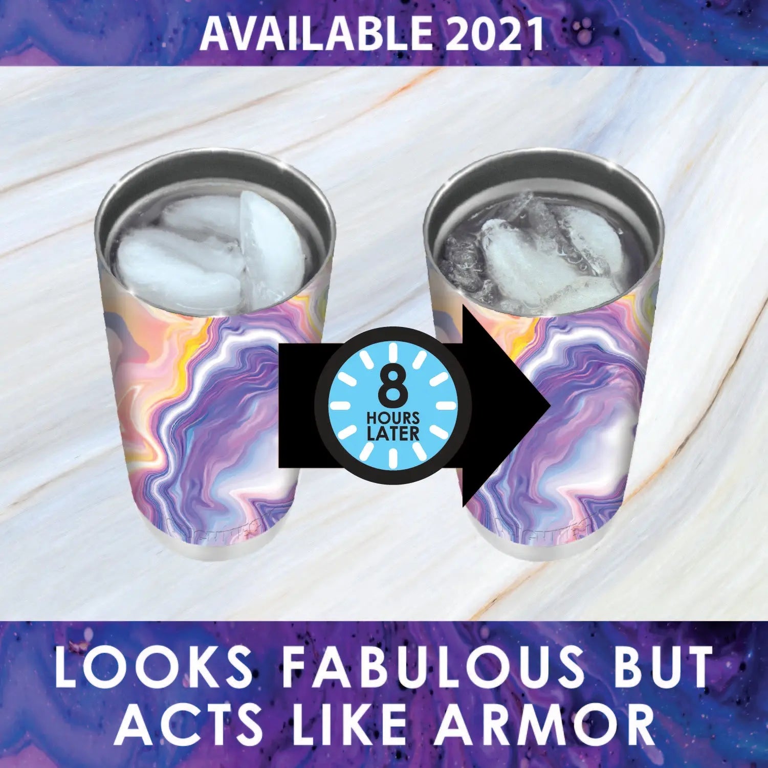 20 oz Insulated Cup Assortment Floor Display - 24 Pieces Per Retail Ready Display 88351 ROUGHNECK