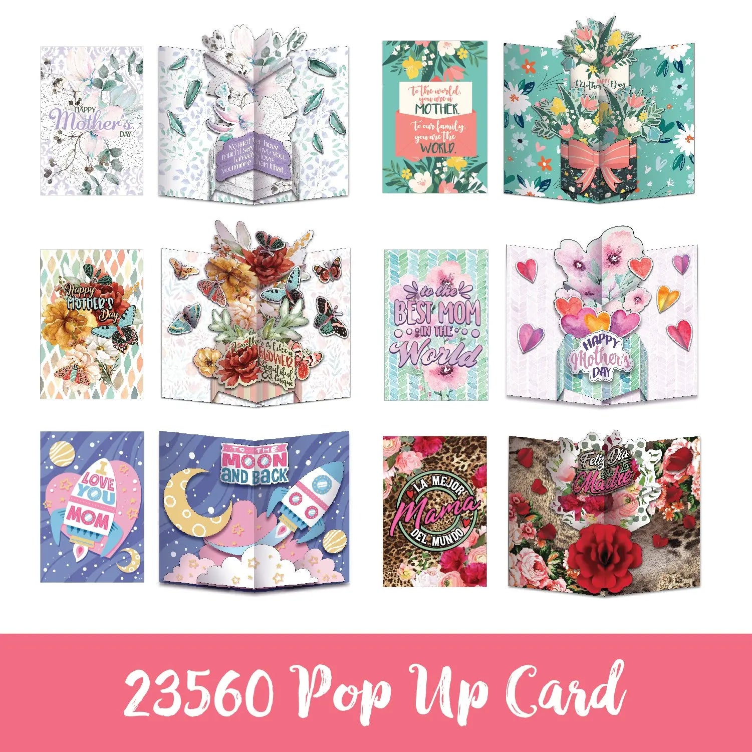 Mother's Day Celebrate Mom Assortment Floor Display - 96 Pieces Per Retail Ready Floor Display 88430 KIPP BROTHERS