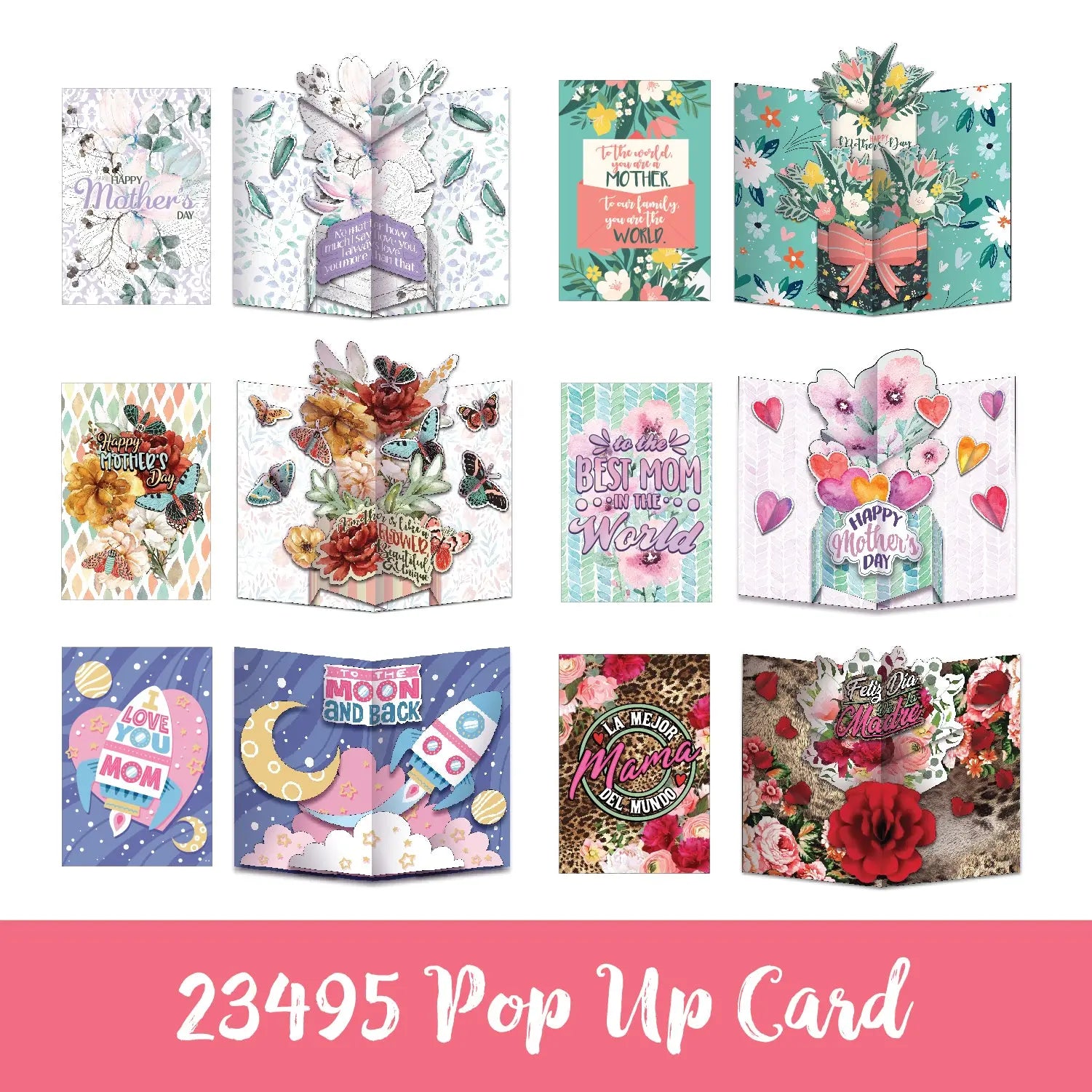 Mother's Day Celebrate Mom Assortment Floor Display - 96 Pieces Per Retail Ready Floor Display 88434 KIPP BROTHERS