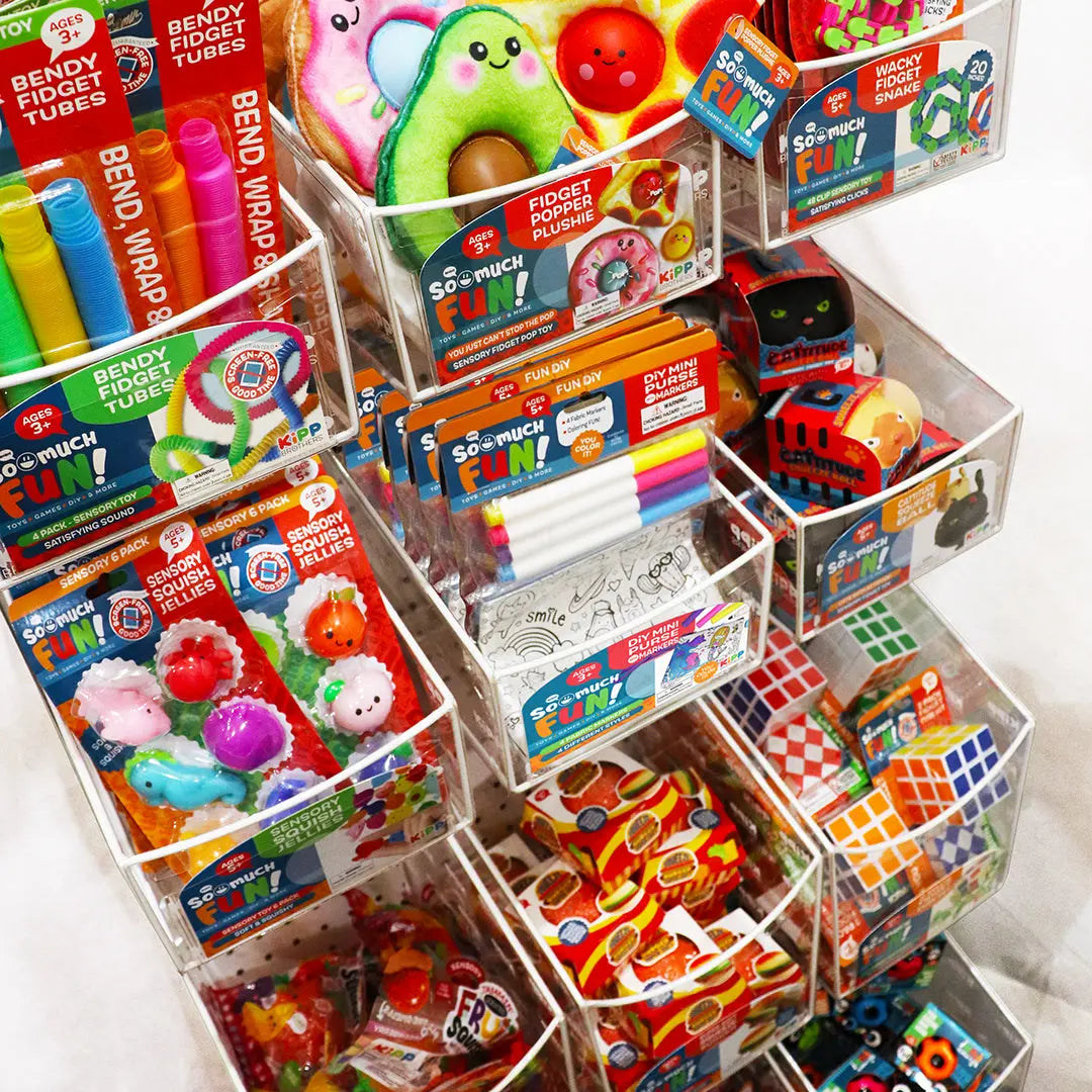 Merchandising Fixture - So Much Fun Clear Toy Bin Kit ONLY 88383 KIPP BROTHERS
