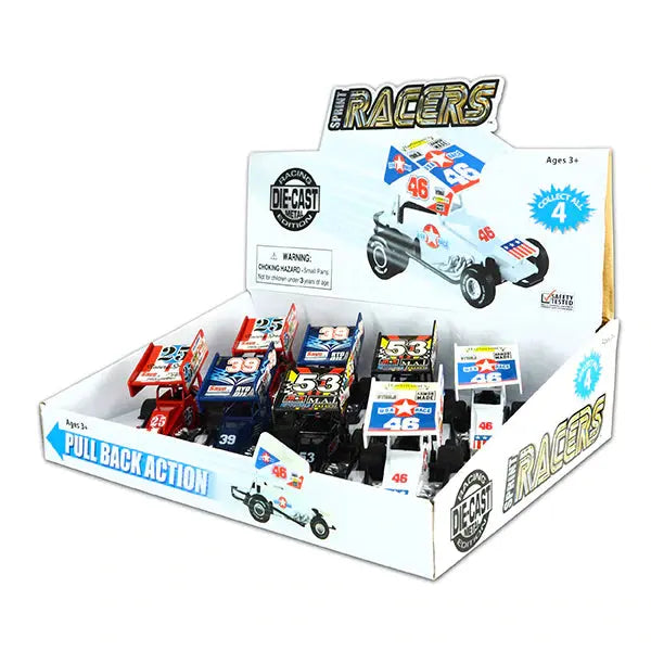 Pull Back Toy Sprint Car - 8 Pieces Per Retail Ready Display 20478 KIPP BROTHERS