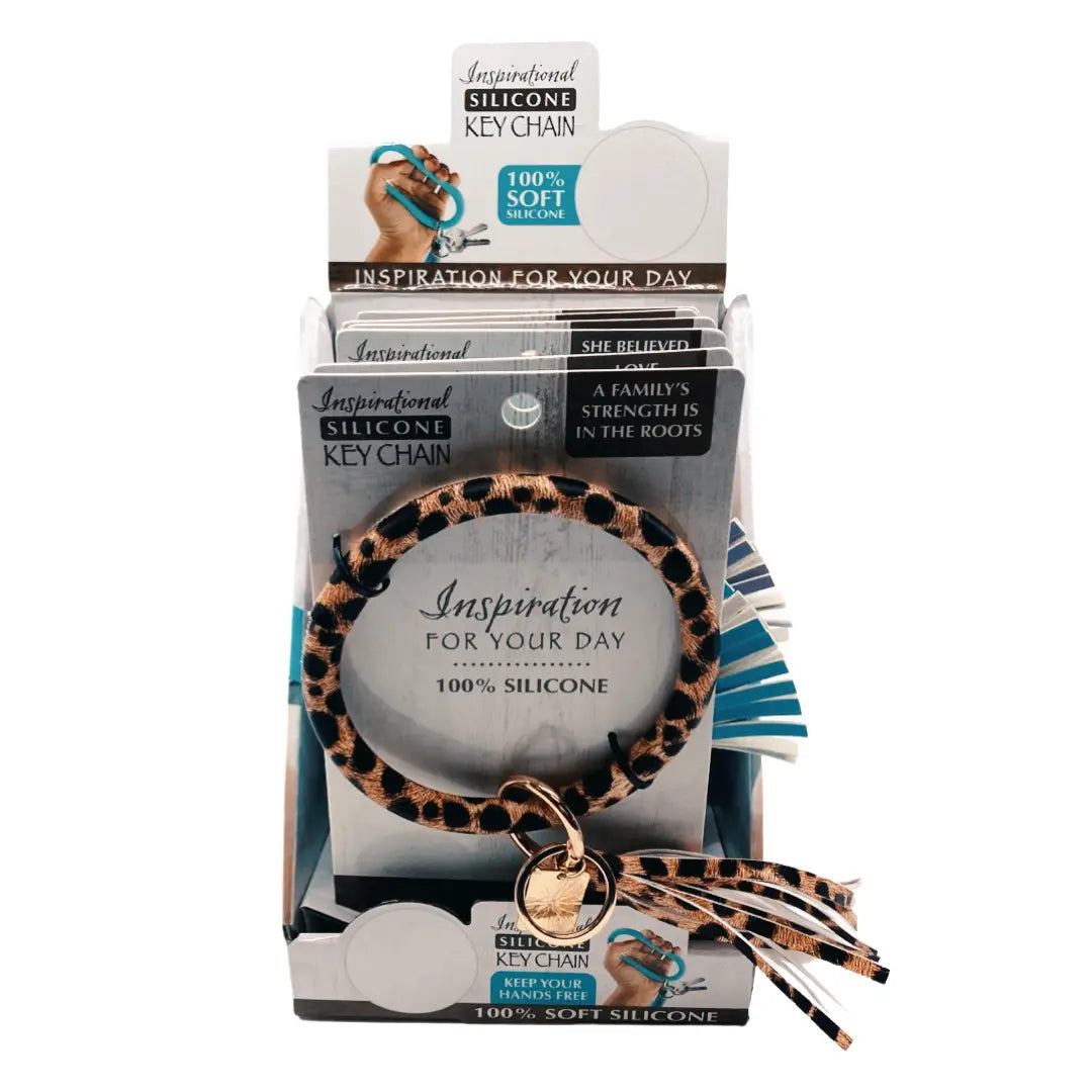 Silicone Ring Keychain Wristlet - 6 Pieces Per Retail Ready Display 22526 NOVELTY INC