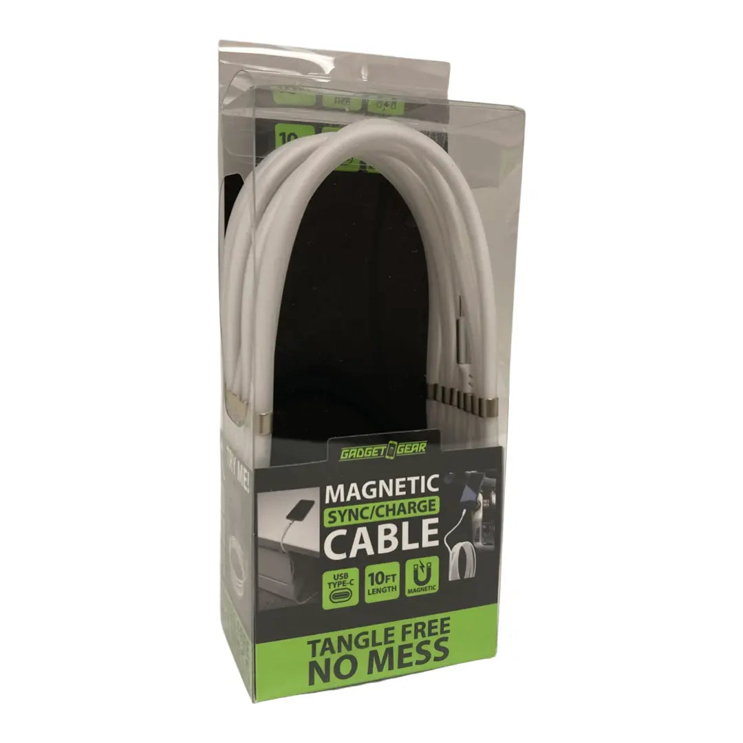 Charging Cable Magnetic USB to USB-C 10FT - 6 Pieces Per Pack 23008MN GADGET GEAR