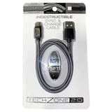 Charging Cable Indestructible USB to Micro USB 3FT - 6 Pieces Per Pack 40079 NOVELTY INC