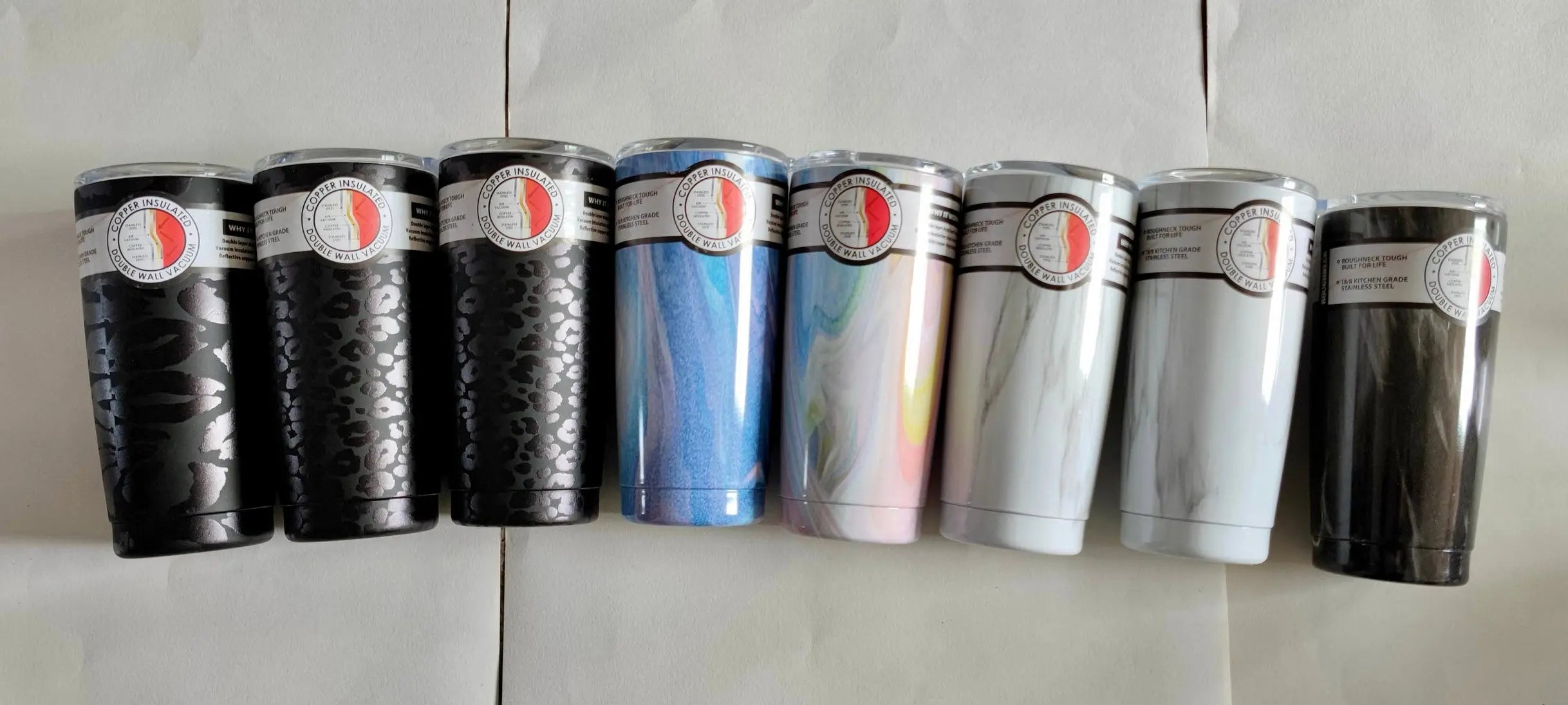 20 oz Insulated Cup Assortment Floor Display - 24 Pieces Per Retail Ready Display 88351 ROUGHNECK